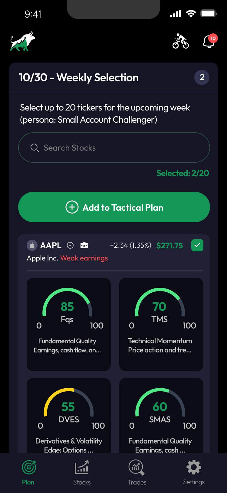 Plan Detail Screen